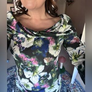 RACHEL Rachel Roy Multicolor Floral Top